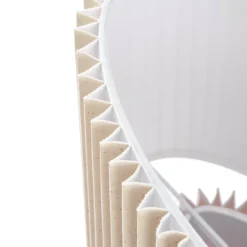 Lámpara de mesa Lindby Tazia, natural/blanca, lino, altura 38 cm