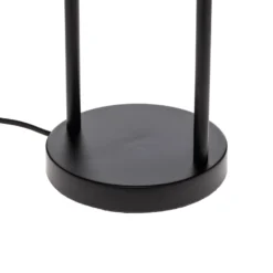 Lámpara de mesa Lindby Yaelle, 50 cm de altura, ratán, negro, E27