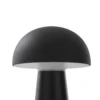 Lámpara de mesa Lindby Zyre LED recargable, negra, IP44, regulador táctil