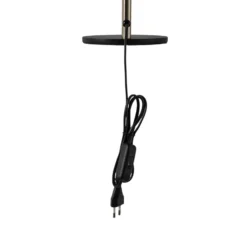 Lámpara de mesa Lúmenes, negro/oro envejecido, altura 42 cm, metal