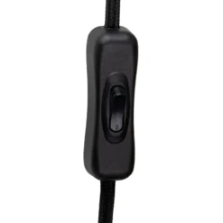 Lámpara de mesa Lou de Globen Lighting, negro/blanco, altura 55 cm
