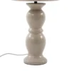 Lámpara de mesa Lucande Lyndorin, beige, cerámica