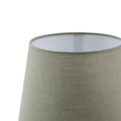 Lámpara de mesa Lucande Lyndorin, verde, cerámica