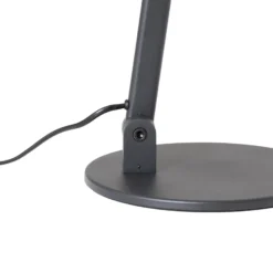 Lámpara de mesa Lucande Silka, 93 cm, negra, regulable, E27