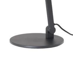 Lámpara de mesa Lucande Silka, 93 cm, negra, regulable, E27