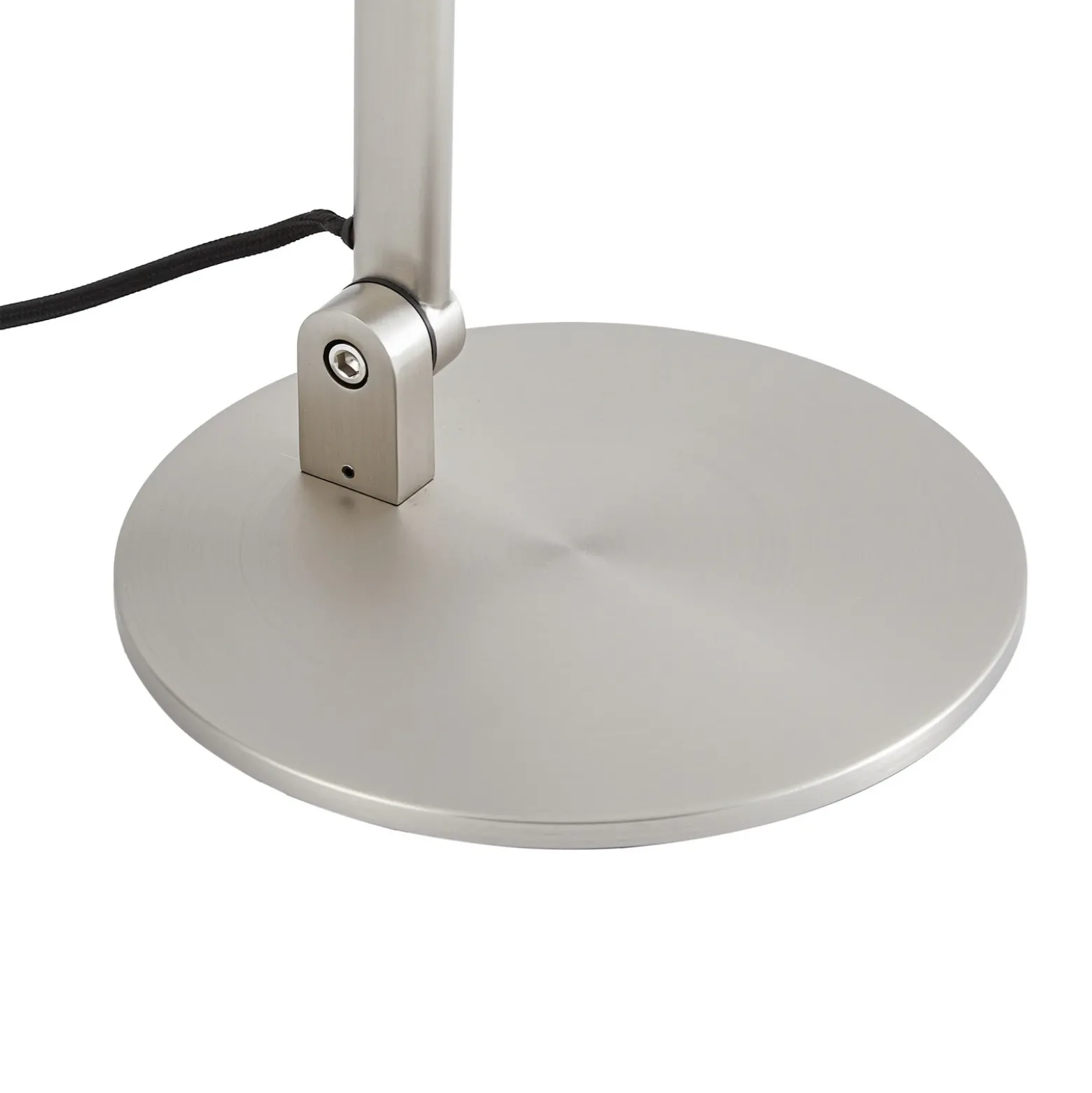 Lámpara de mesa Lucande Silka, 93 cm, níquel, regulable, E27