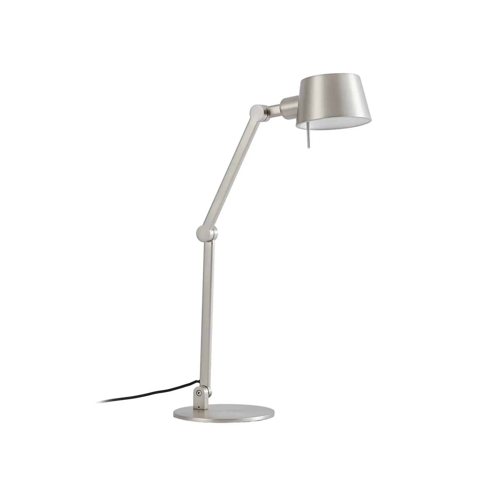 Lámpara de mesa Lucande Silka, 93 cm, níquel, regulable, E27