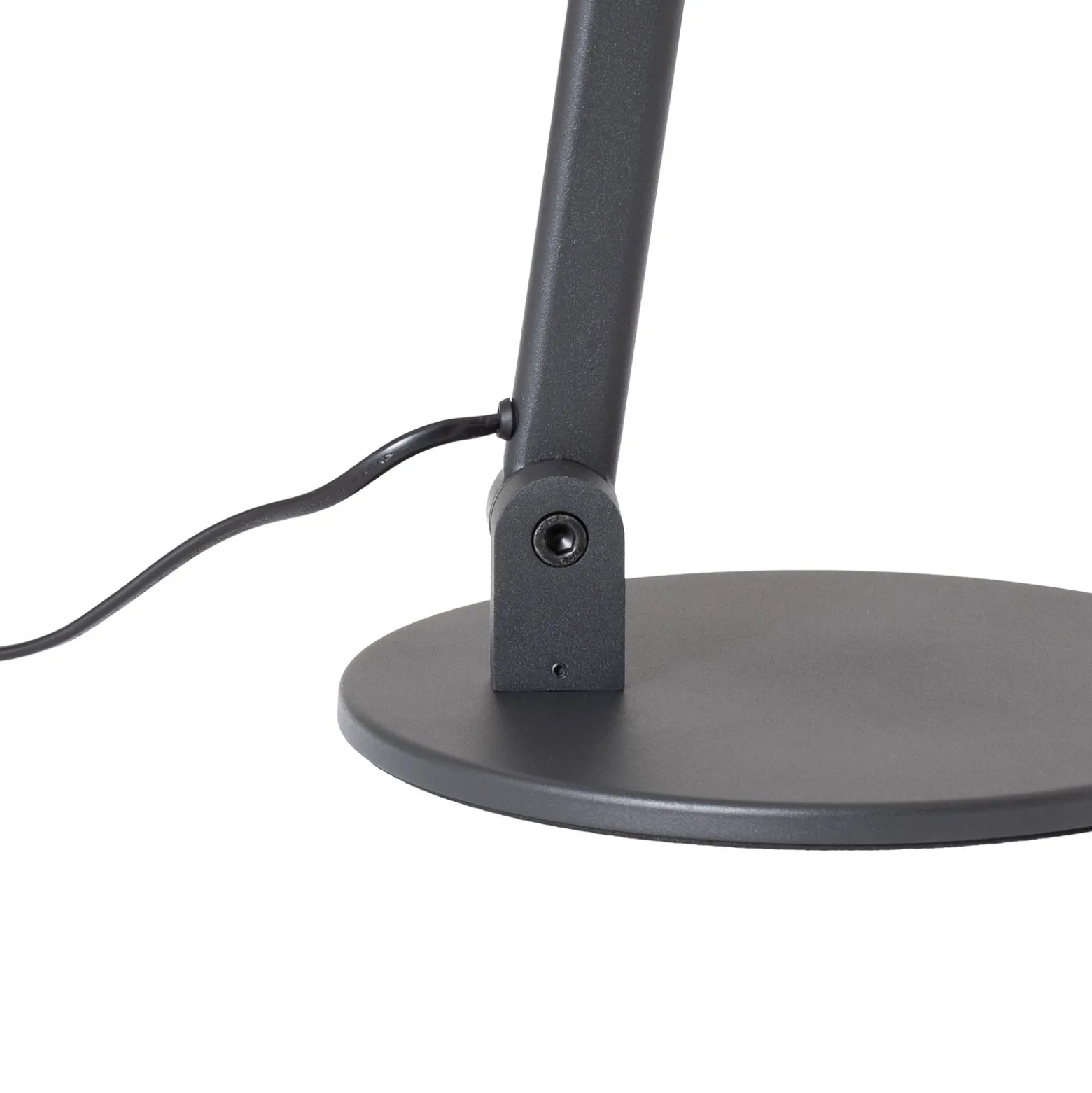 Lámpara de mesa Lucande Silka, 93 cm, negra, regulable, E27