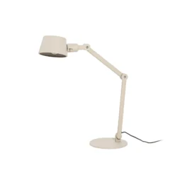 Lámpara de mesa Lucande Silka, 93 cm, beige, regulable, E27