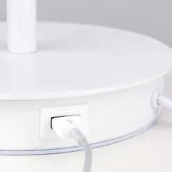 Lámpara de mesa Ludwig con puerto USB blanco