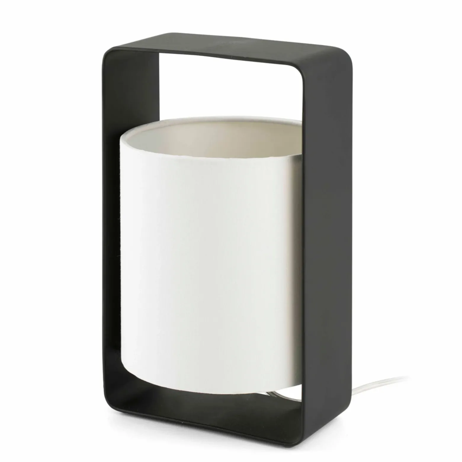 Lámpara de mesa Lula en blanco y negro, 27 cm