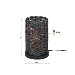 Lámpara de mesa Luzien, altura 30 cm, 1 luz