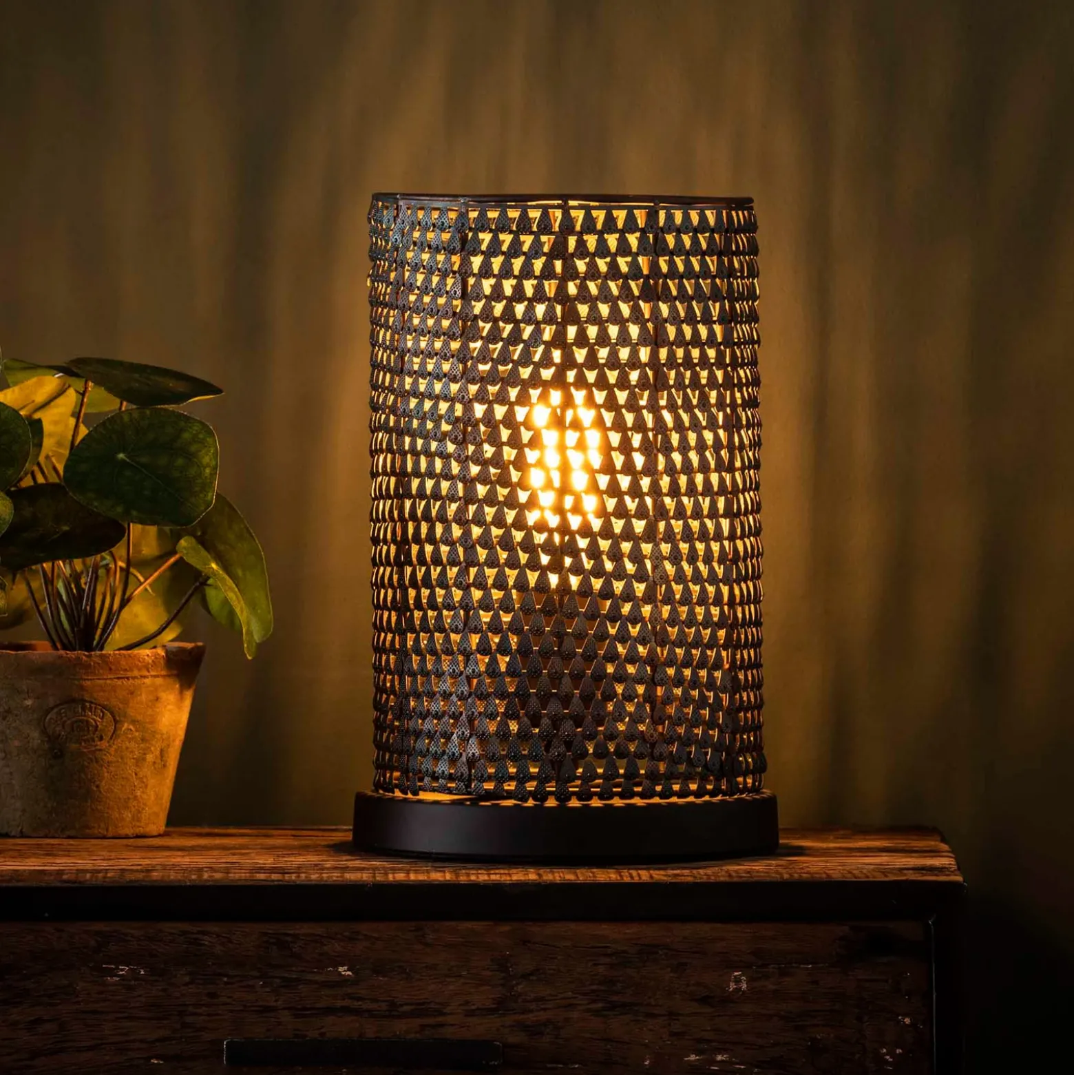 Lámpara de mesa Luzien, altura 30 cm, 1 luz