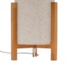Lámpara de mesa 3193, madera, textil de lino, altura 52cm