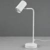 Lámpara de mesa Marley, blanca, altura 45 cm, metal