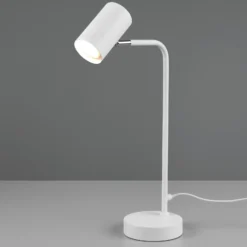 Lámpara de mesa Marley, blanca, altura 45 cm, metal
