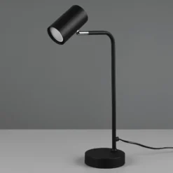 Lámpara de mesa Marley, negra, altura 45 cm, metal