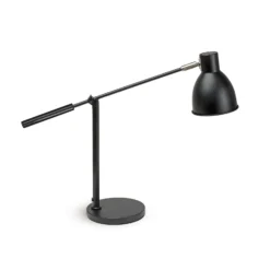 Lámpara de mesa MAULfinja, negra, metal, regulable