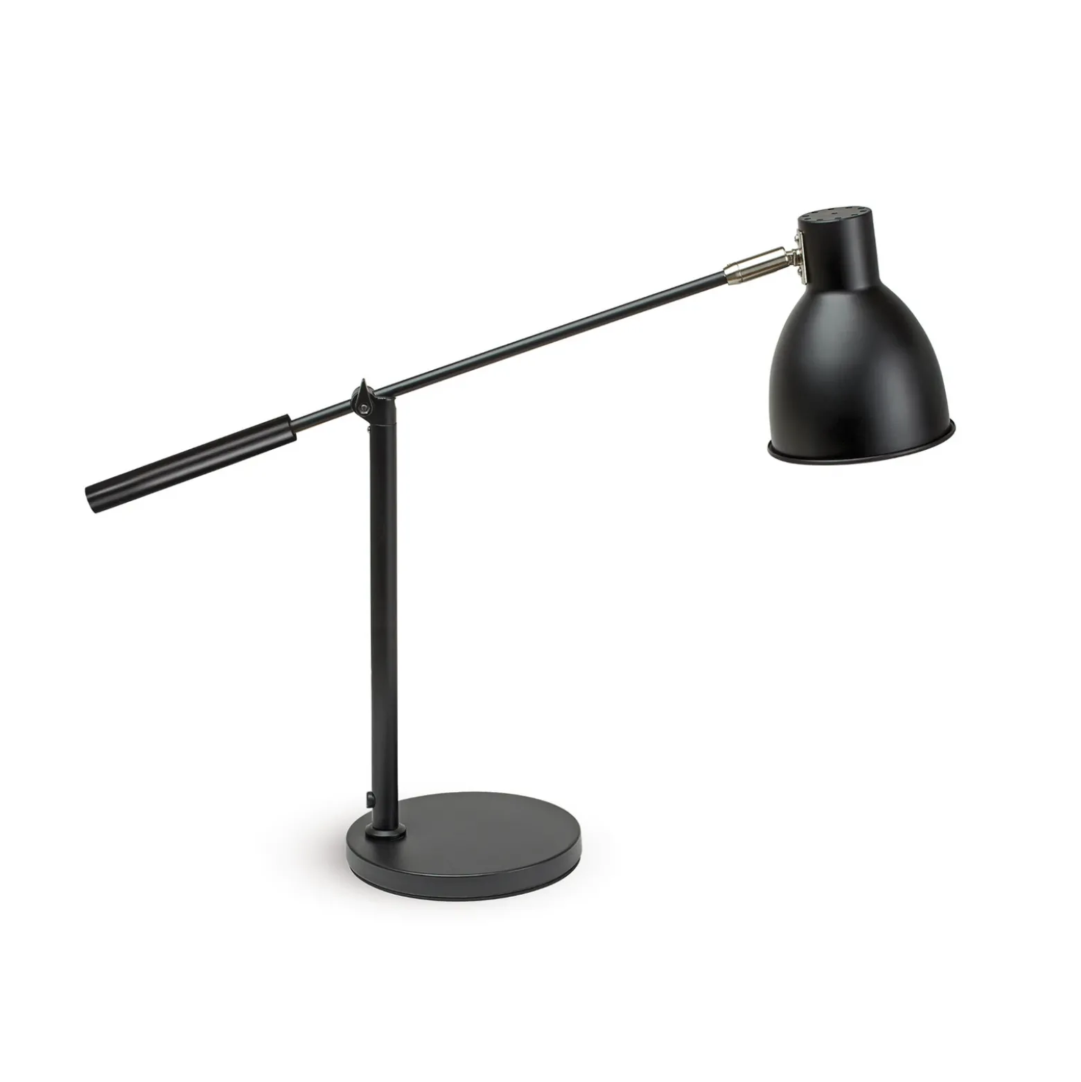 Lámpara de mesa MAULfinja, negra, metal, regulable