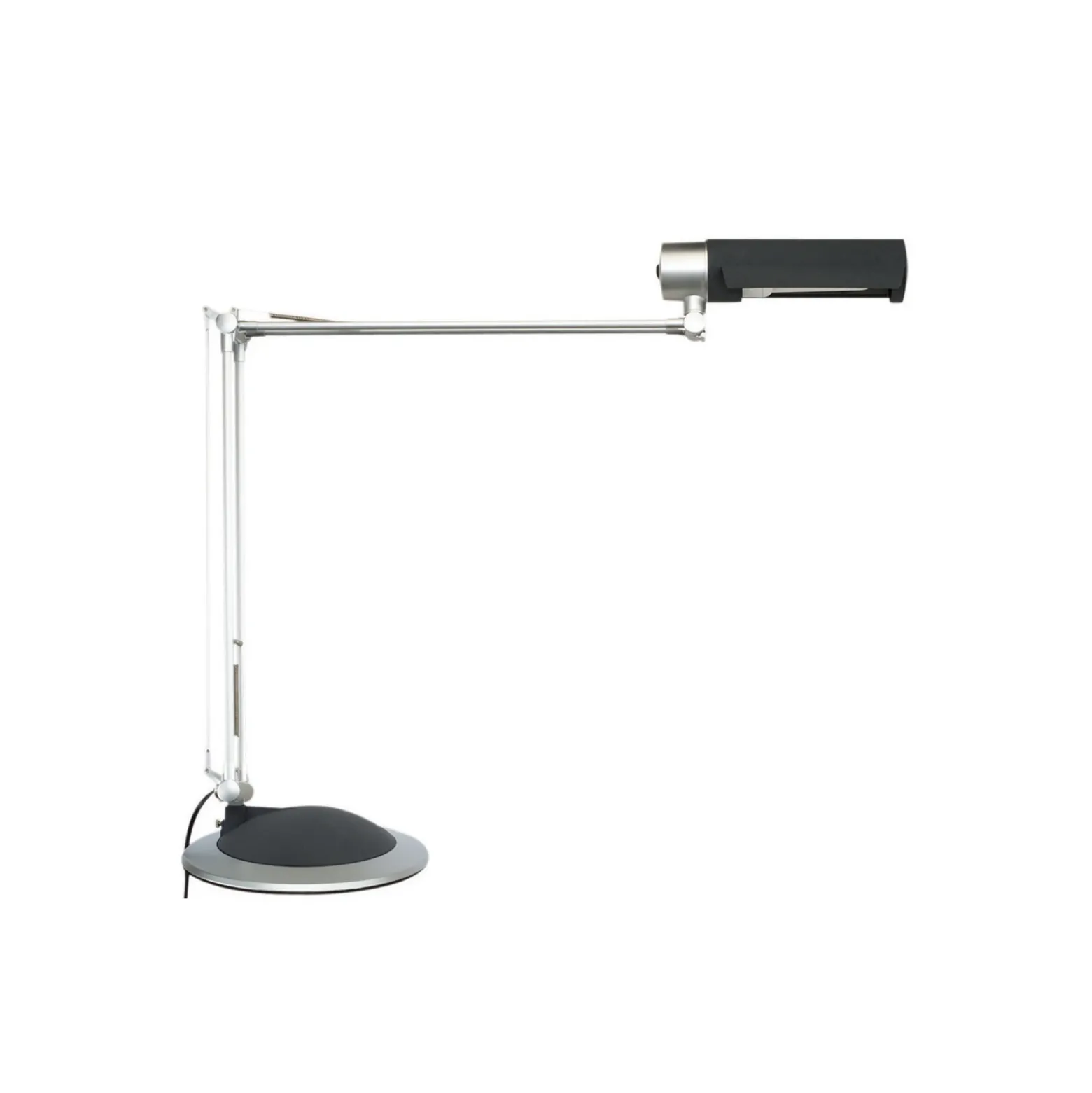 Lámpara de mesa MAULoffice, negro/plateado, altura 56 cm, metal