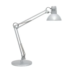 Lámpara de mesa MAULstudy, color plateado, 49 cm, base
