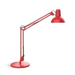 Lámpara de mesa MAULstudy, roja, acero, altura 49 cm