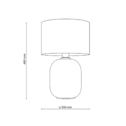 Lámpara de mesa Melody, verde oliva, textil, altura 48 cm, E27