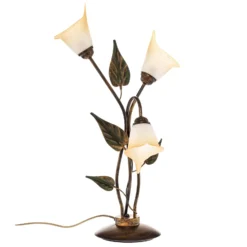 Lámpara de mesa Miranda 3 luces, bronce