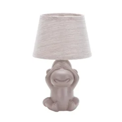 Lámpara de mesa Monkey, marrón, cerámica, 28 cm de altura, E14