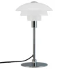Lámpara de mesa Morph de Dyberg Larsen, ópalo, altura 35 cm, cristal