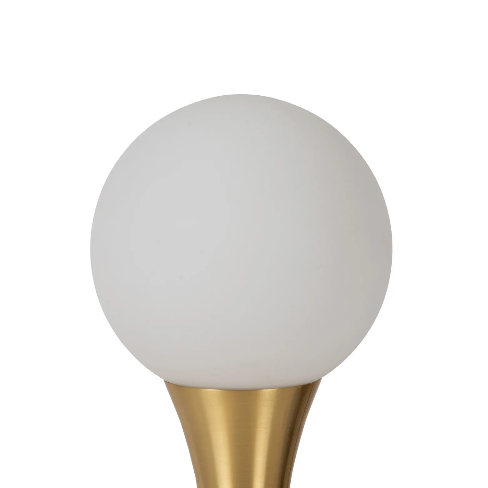 Lámpara de mesa Moya con pantalla de vidrio, oro
