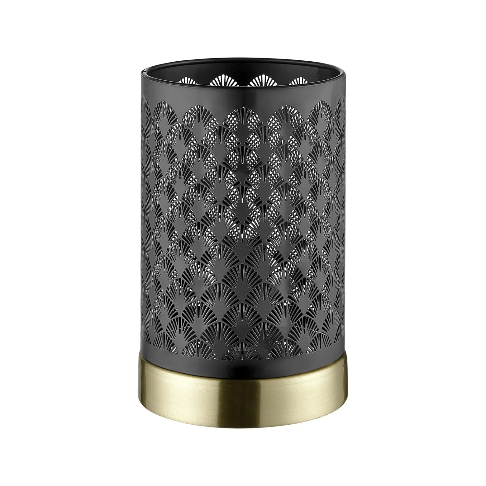 Lámpara de mesa Neolia, altura 19 cm, color negro/oro, metal