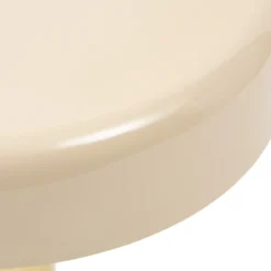 Lámpara de mesa Nola Dionne, latón/beige, 33 cm, metal, E14