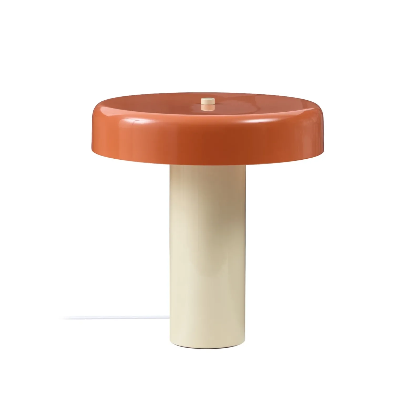 Lámpara de mesa Nola Dionne, naranja/beige, 33 cm, metal, E14