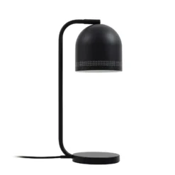 Lámpara de mesa Nola Oura, negra, altura 45 cm, hierro, E14