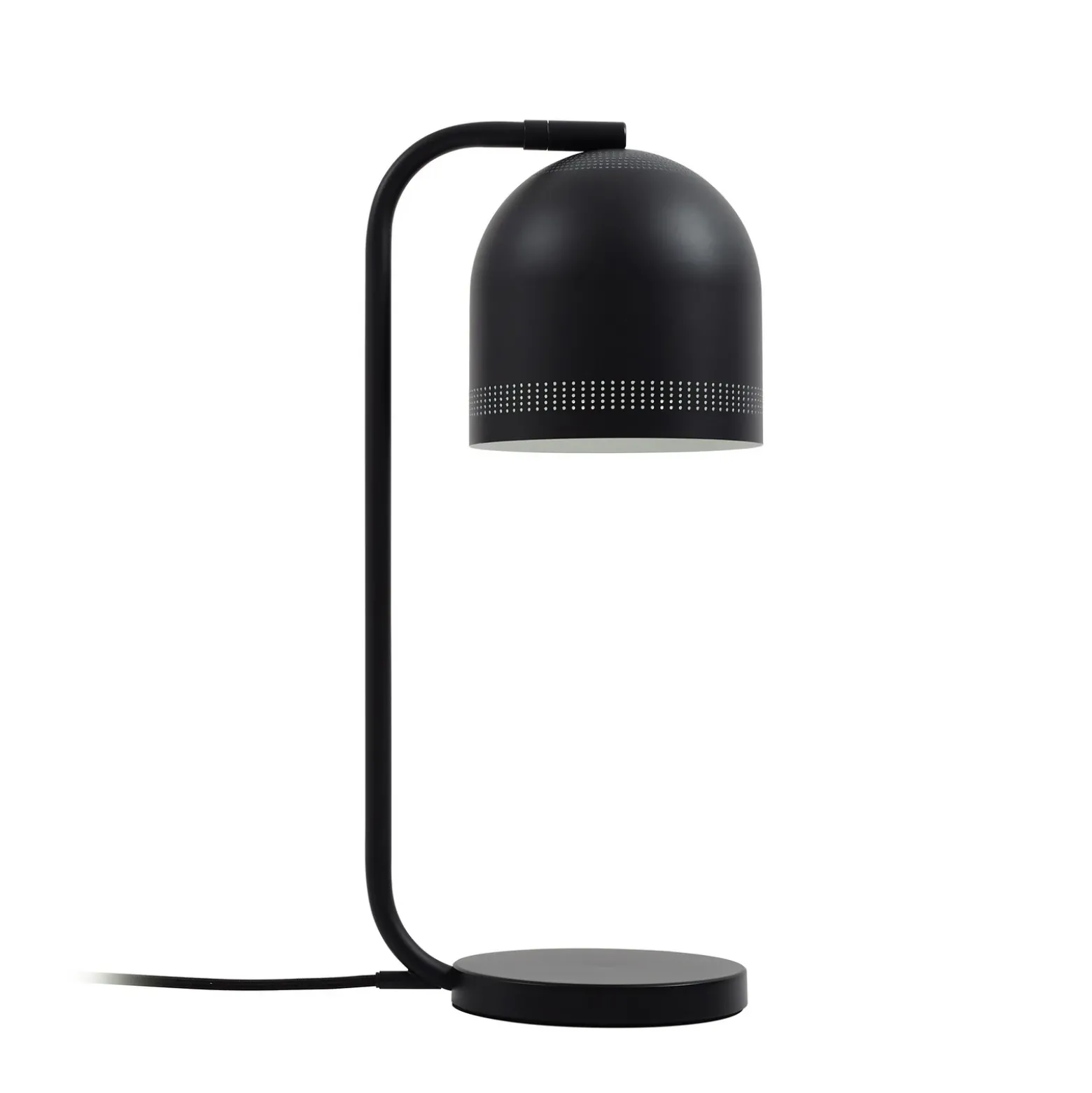 Lámpara de mesa Nola Oura, negra, altura 45 cm, hierro, E14