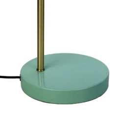 Lámpara de mesa Ocean de Dyberg Larsen, color curry/latón/turquesa, 43 cm