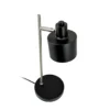 Lámpara de mesa Ocean de Dyberg Larsen, negro/acero, altura 43 cm