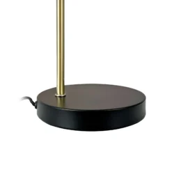 Lámpara de mesa Ocean de Dyberg Larsen, negra/latón, 43 cm