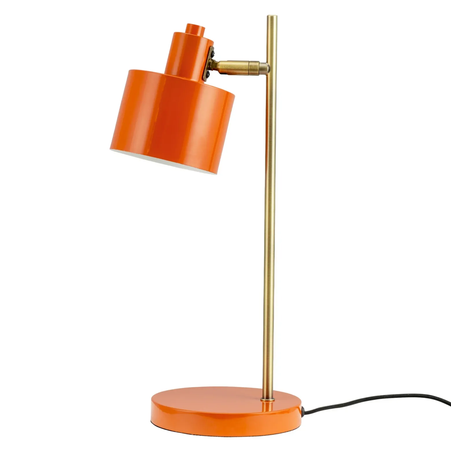 Lámpara de mesa Ocean de Dyberg Larsen, naranja/latón, altura 43 cm
