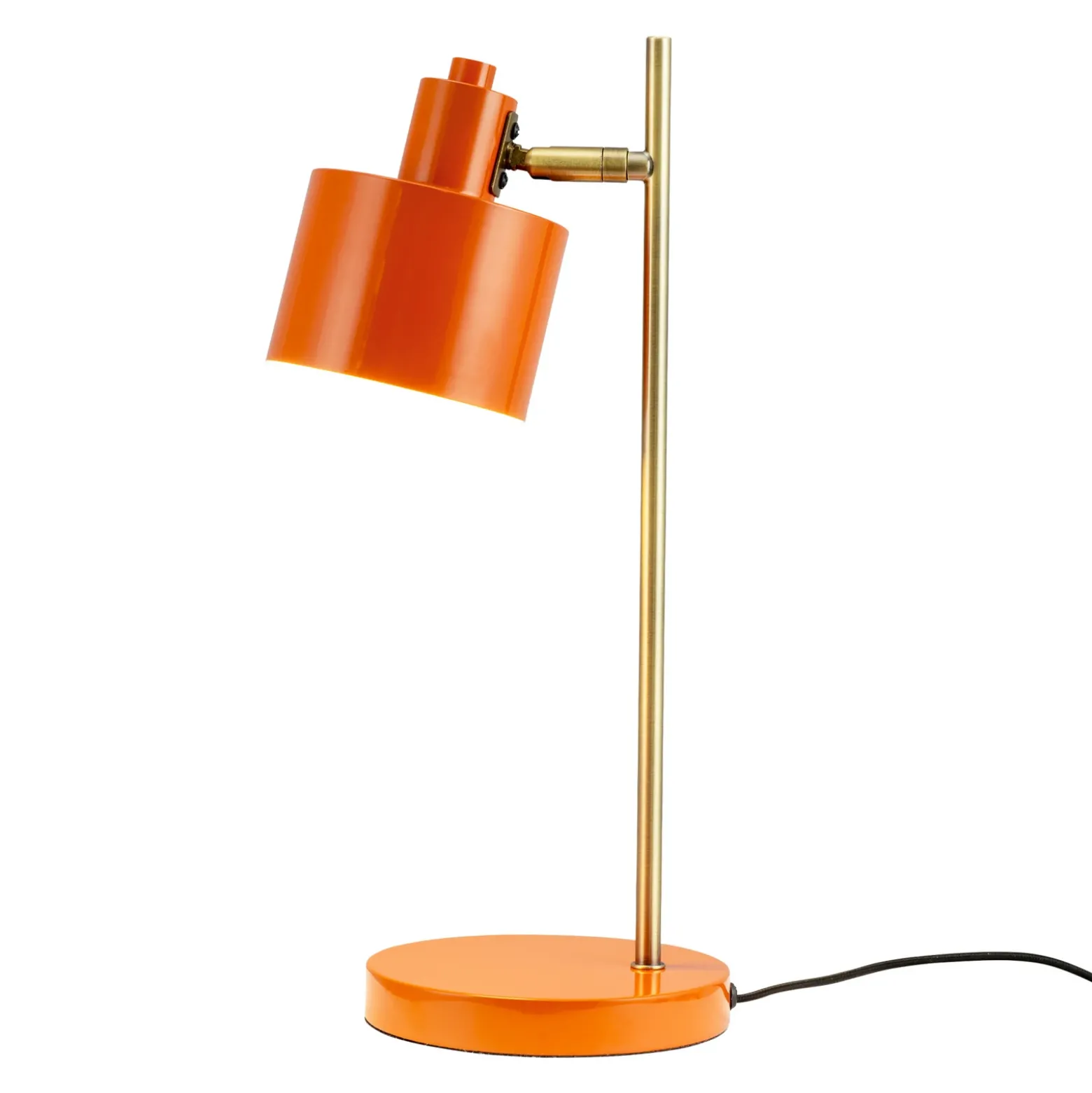 Lámpara de mesa Ocean de Dyberg Larsen, naranja/latón, altura 43 cm