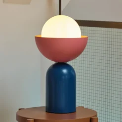 Lámpara de mesa OSRAM Decor Bowl, azul/rosa, acero, E14