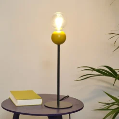 Lámpara de mesa OSRAM Decor Bubble, amarilla, 1 luz, acero, E27