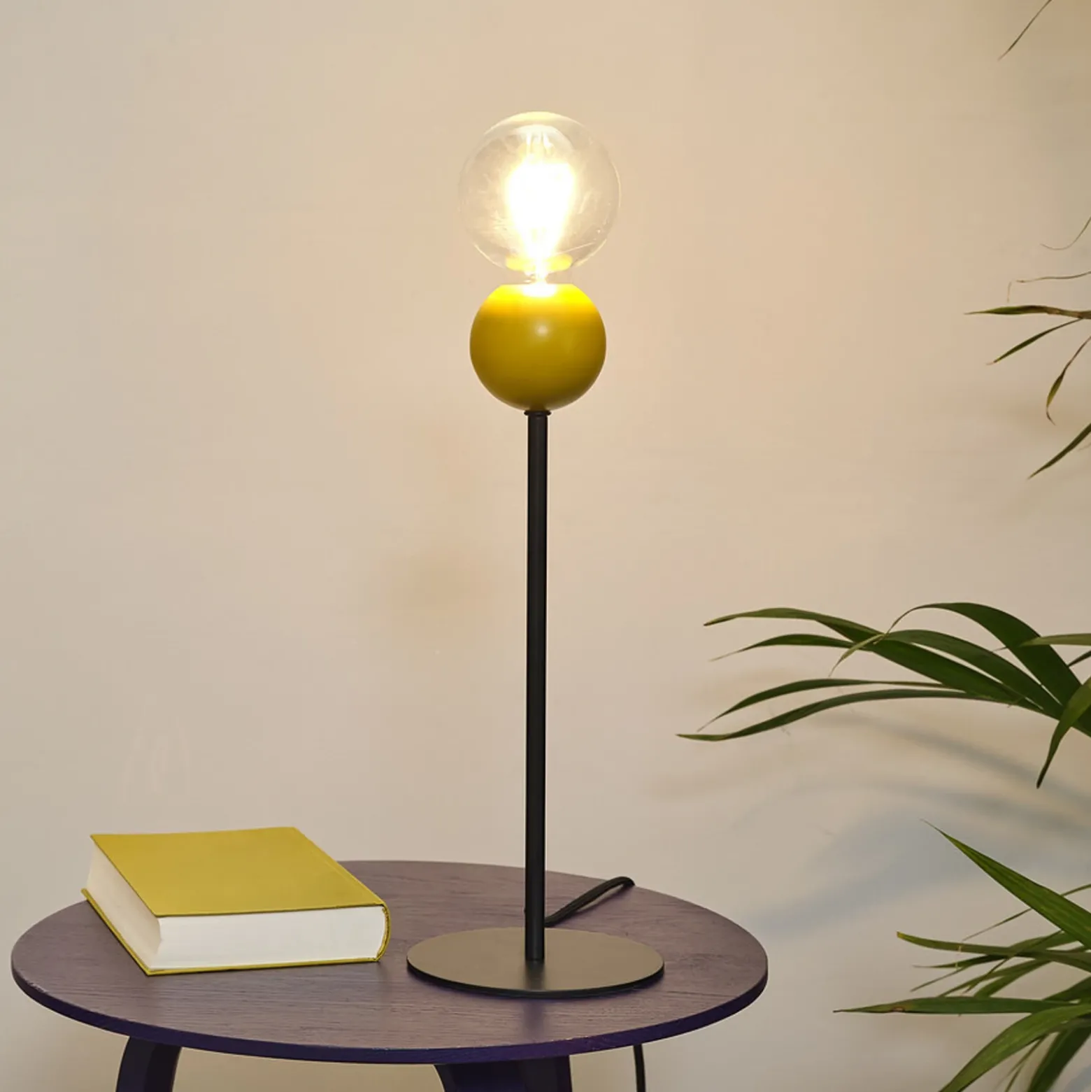 Lámpara de mesa OSRAM Decor Bubble, amarilla, 1 luz, acero, E27