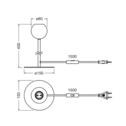 Lámpara de mesa OSRAM Decor Bubble, amarilla, 1 luz, acero, E27