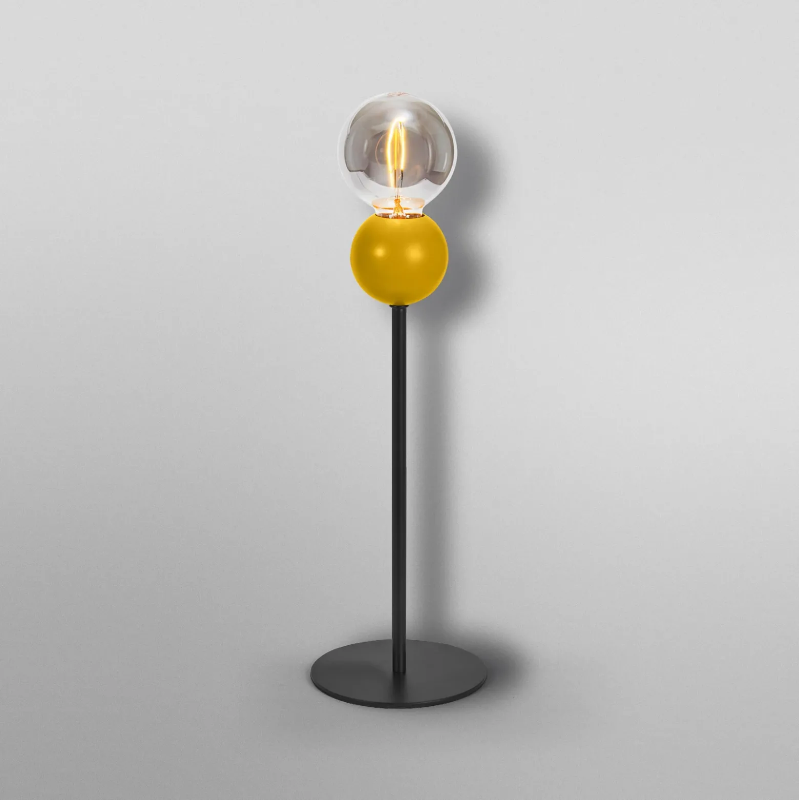 Lámpara de mesa OSRAM Decor Bubble, amarilla, 1 luz, acero, E27