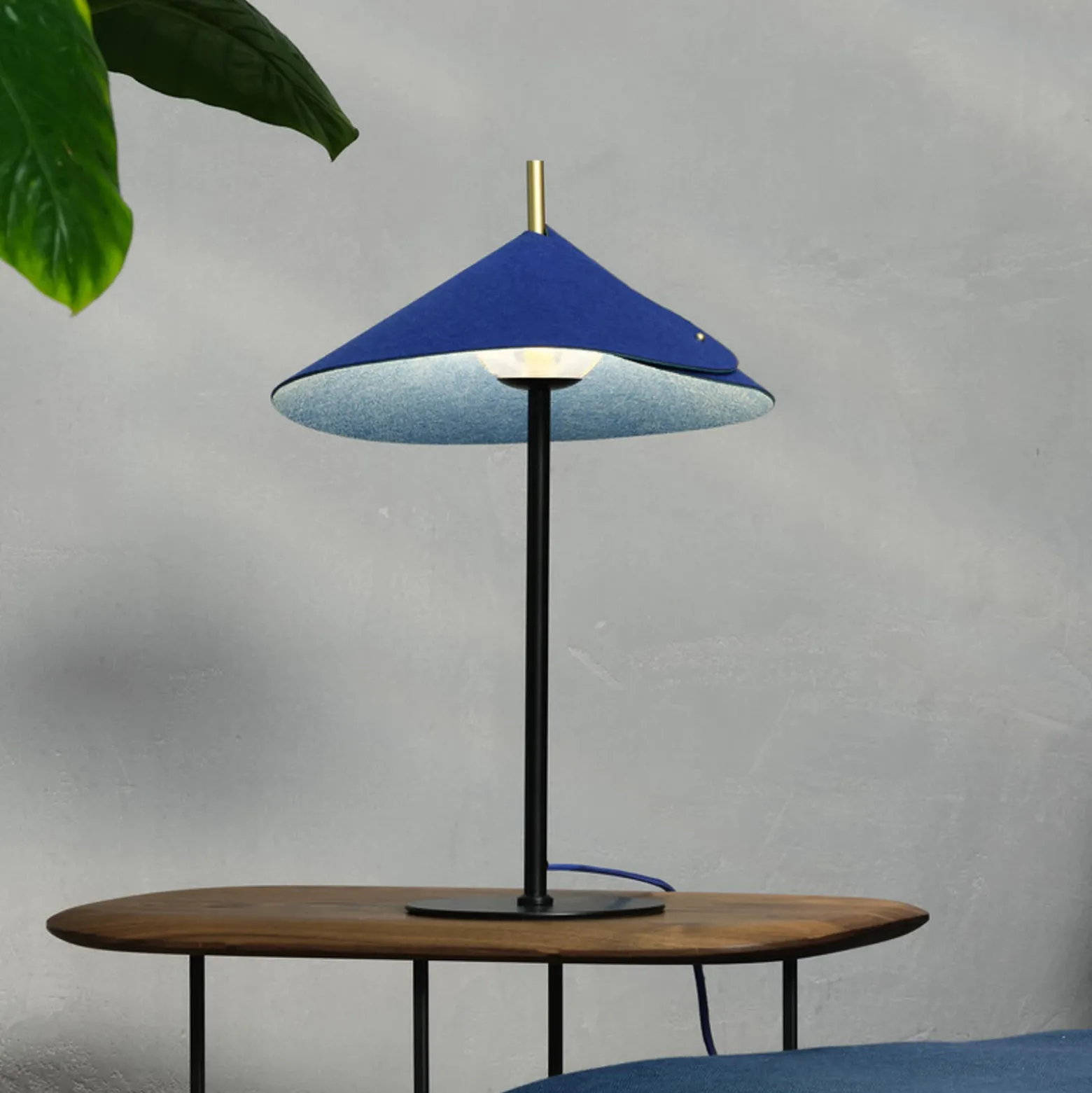 Lámpara de mesa OSRAM Decor Flip, azul, fieltro, G9, regulable