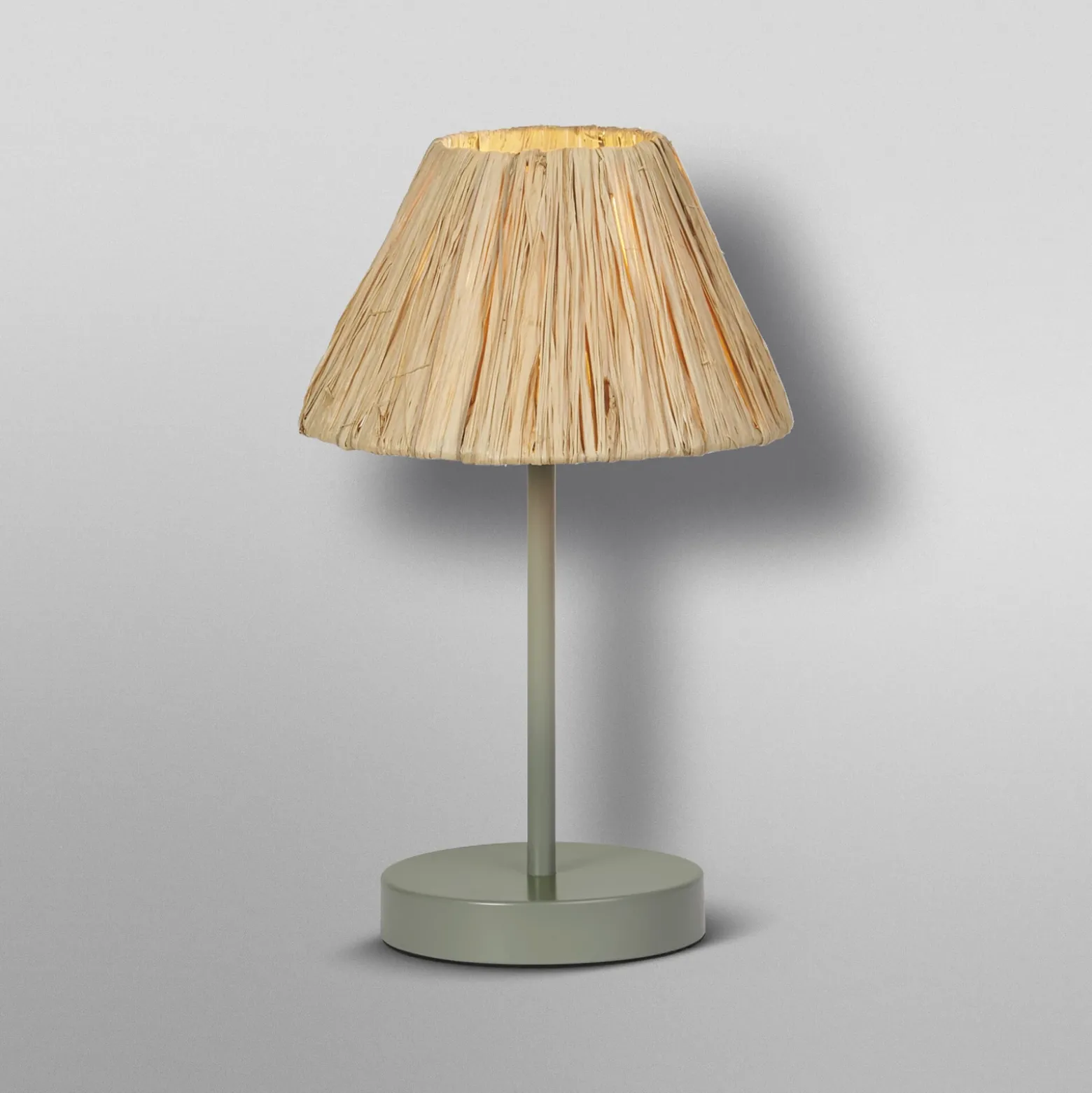 Lámpara de mesa OSRAM Decor Raffia, 1 luz, rafia, color natural, E27