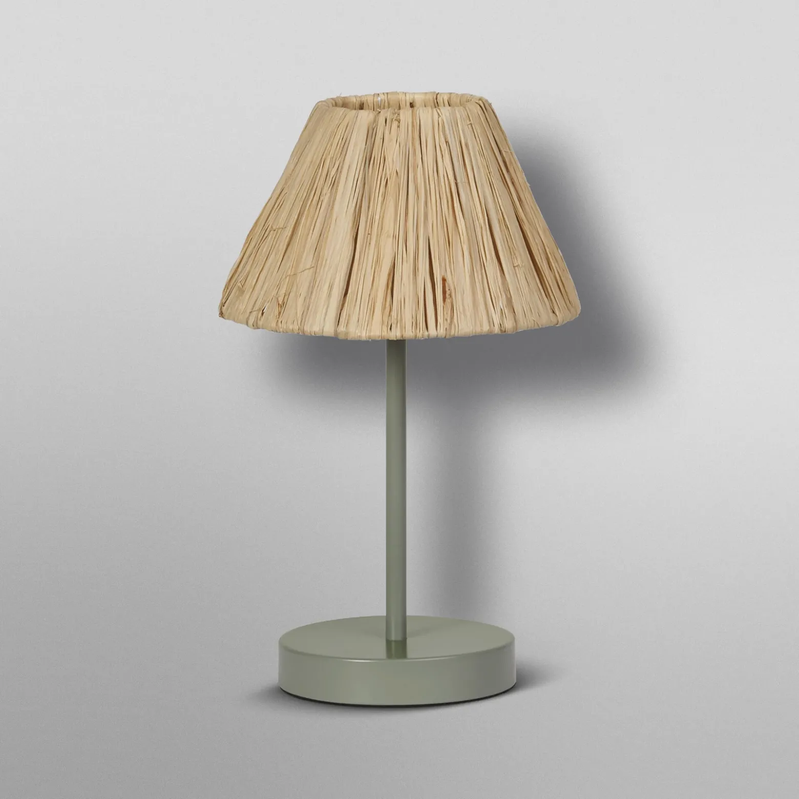 Lámpara de mesa OSRAM Decor Raffia, 1 luz, rafia, color natural, E27