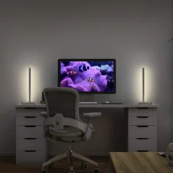 Lámpara de mesa OSRAM SMART+ WiFi CORNER MAGIC, plateada, 43 cm RGB